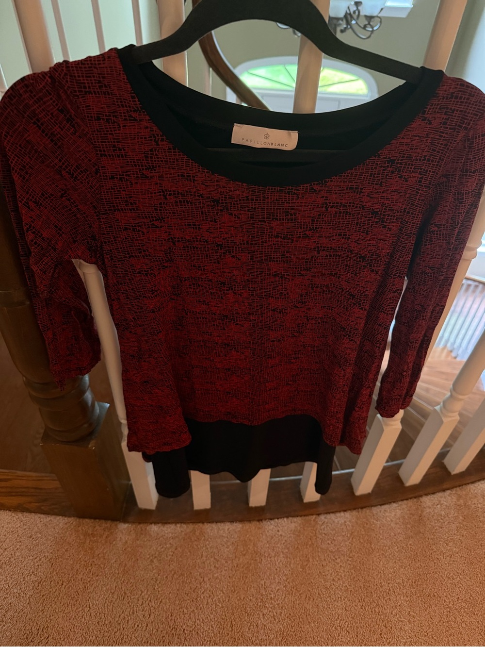 Papillon Blanc Burgundy Top with attached tank